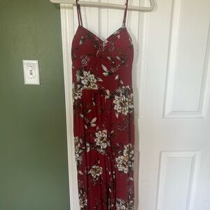 Floral romper with pockets